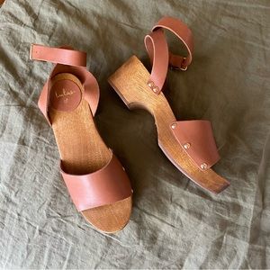 Lulus wooden clog heels